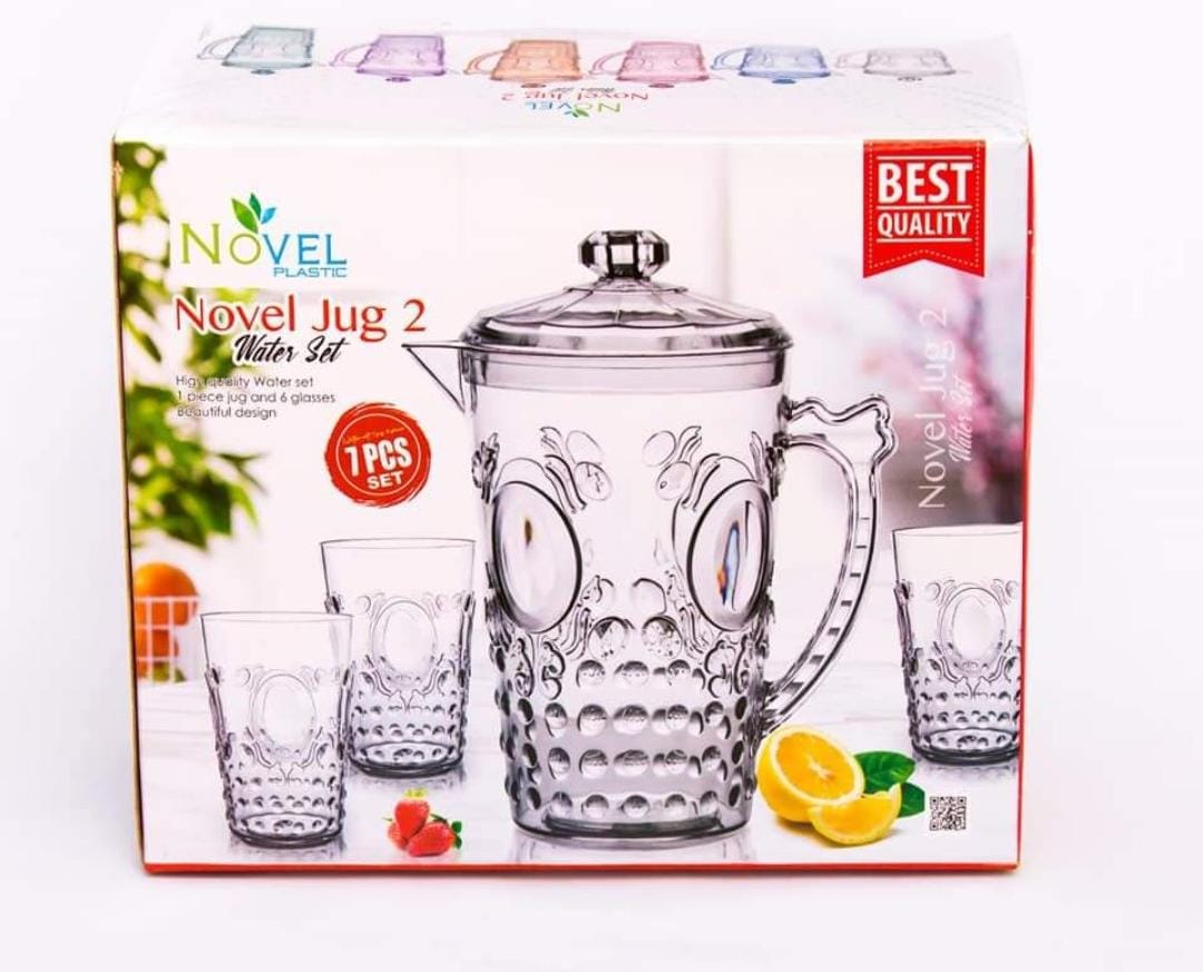 7in1 Jug Glass Set # 2 6 Pcs Glass - Nest and Nuzzle