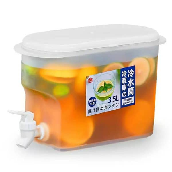 Cold Water Jug With Tap Water Beverage Drink Dispenser Fruit Teapot Tank (3.5 L) - Nest and Nuzzle