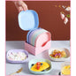 10pcs Plates Set With Holder (random Colours) - Nest and Nuzzle