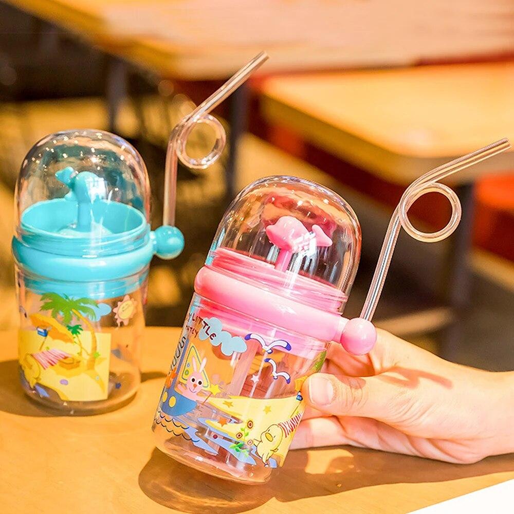 Dolphin Fountain 260ml Fancy Kids Water Bottle - Nest and Nuzzle