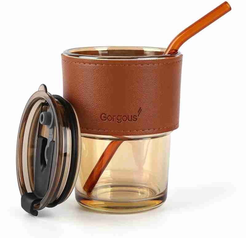 High Quality Juice Cup With Straw Glass Material (450ml) - Nest and Nuzzle