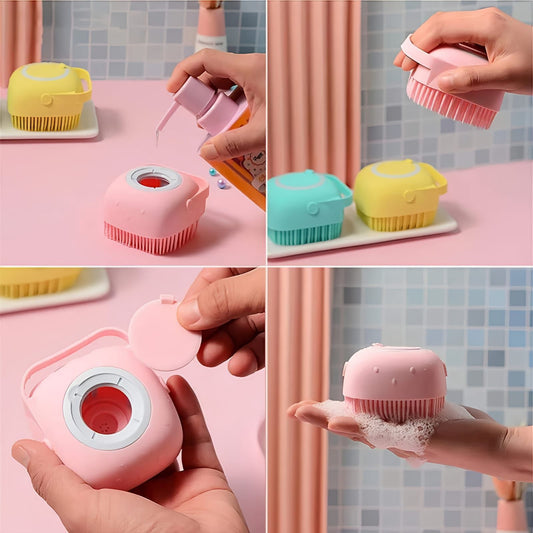 Bath Shower Silicone Body Brush Belt  Random colour - Nest and Nuzzle