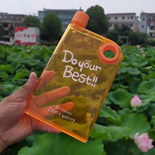 stylish Transparent flat water bottle - Nest and Nuzzle