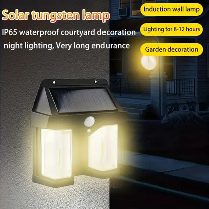 Double Head Antique Solar Sensor Lamp, Wall Mounted Courtyard Villa Garage Wall Ligh - Nest and Nuzzle