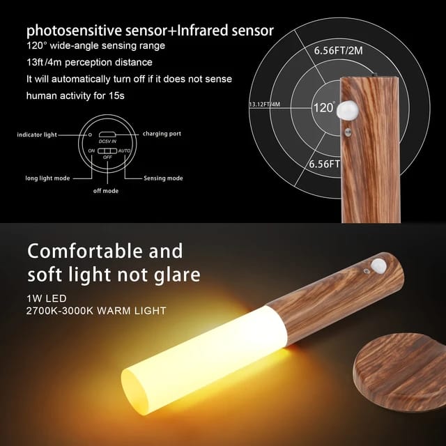 Smart Induction Light with Wooden Finish - Nest and Nuzzle