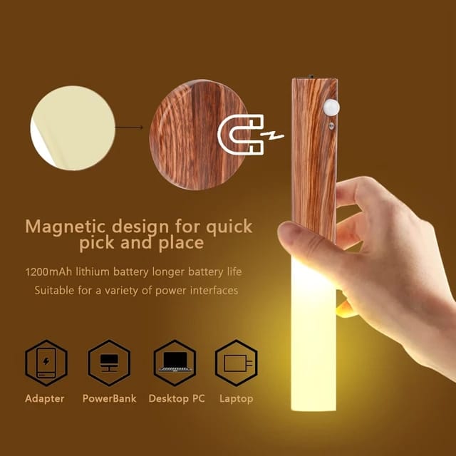 Smart Induction Light with Wooden Finish - Nest and Nuzzle
