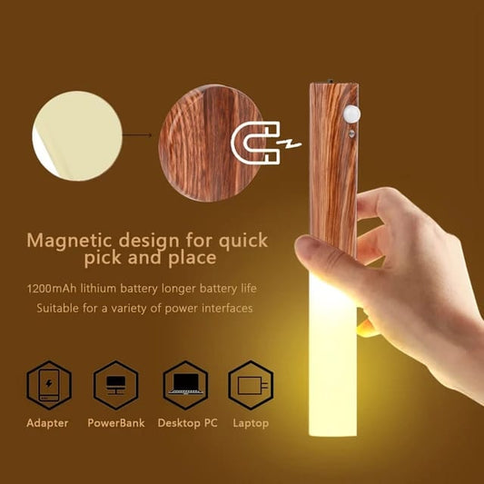 Smart Induction Light with Wooden Finish - Nest and Nuzzle