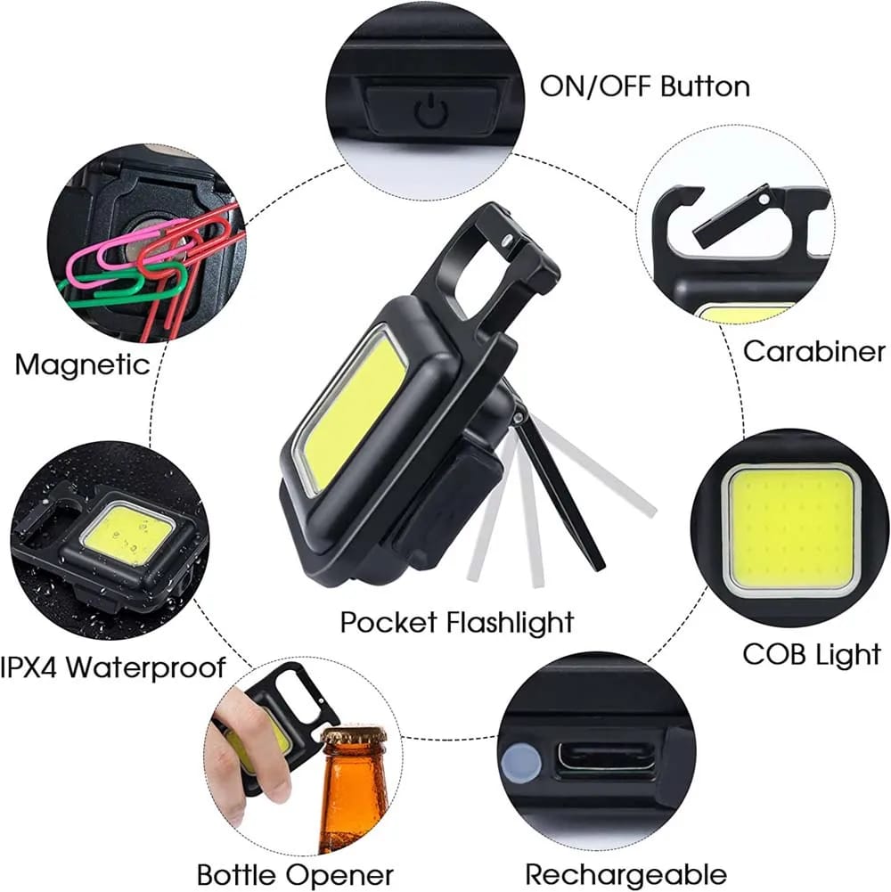 Rechargeable Metal Keychain Light - Nest and Nuzzle