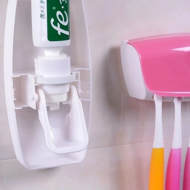 Toothpaste Dispenser + Brush Holder - Nest and Nuzzle
