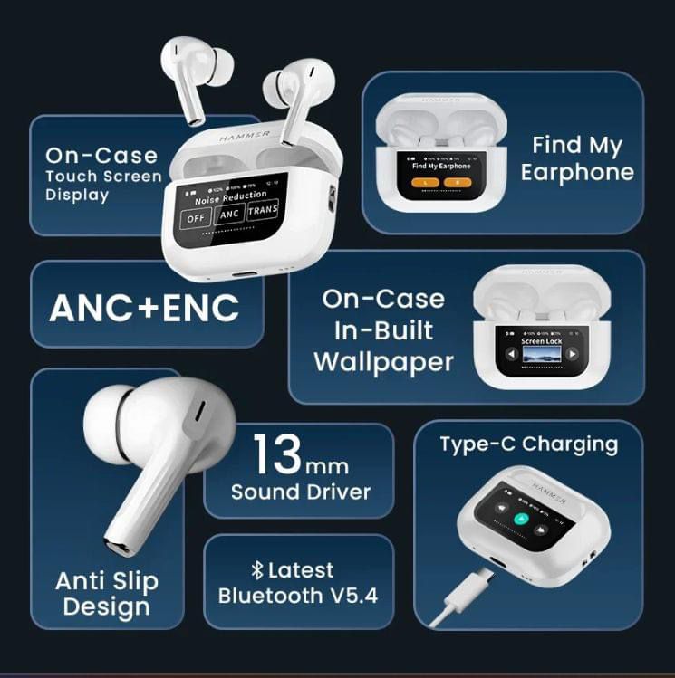 A9 Pro LED Screen AirPods - Nest and Nuzzle
