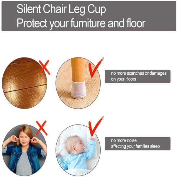 4 Pcs Silicone Chair Set
