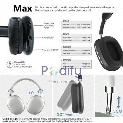 P9 Pro Max Wireless Bluetooth Headphones - Nest and Nuzzle