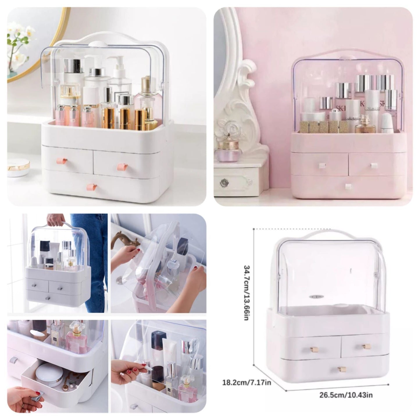 Acrylic Double Side Cosmetic Organizer - Nest and Nuzzle