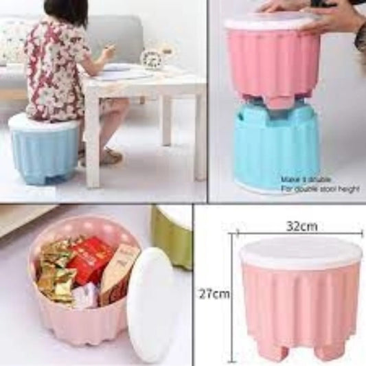 Portable drum storage stool and sitting chair