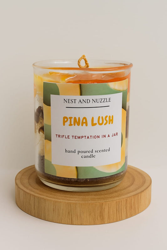 Pina Lush – Dessert-Inspired, Hand-Poured Candle - Nest and Nuzzle