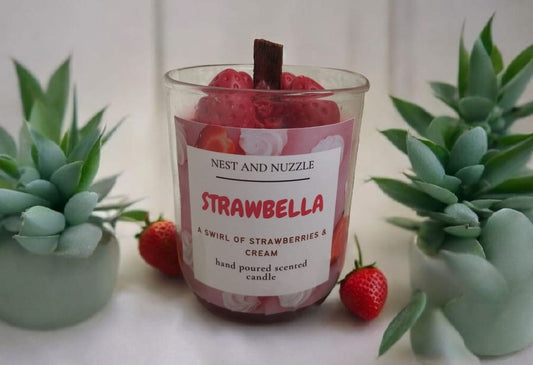Strawbella – Dessert-Inspired, Hand-Poured Candle - Nest and Nuzzle