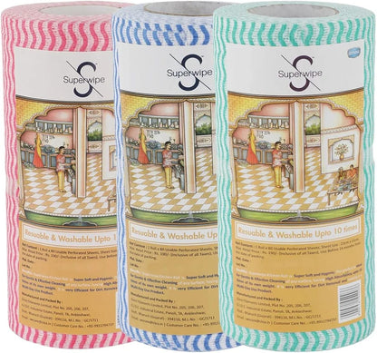 Tissue roll non woven wipes