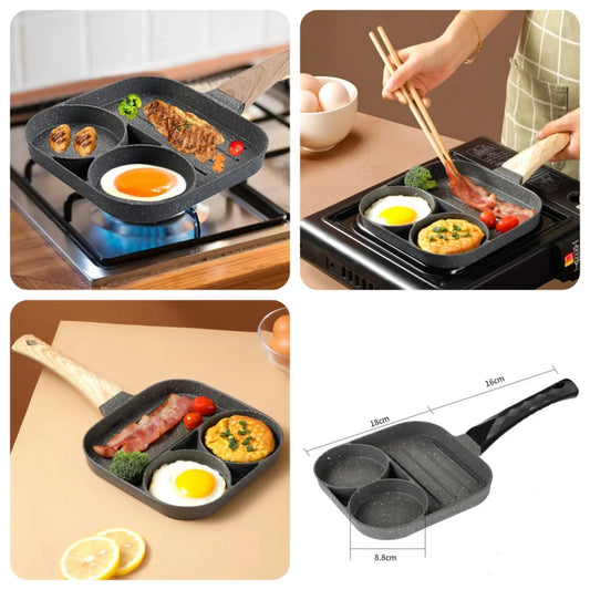 3-Mould Frying Pan (Box Packing) - Premium Quality - Nest and Nuzzle