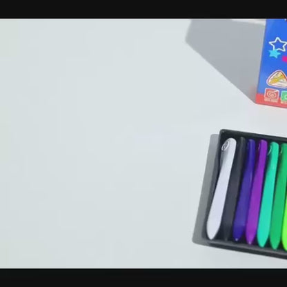 Pack of 12 Art Supply Childs Plastic Crayons